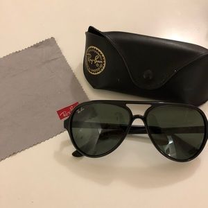 Ray-Ban Black Plastic Aviators